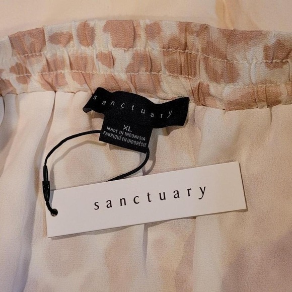 Sanctuary Leopard Print Tiered Mini Skirt, Women's Size XL, Pink And White, NWT - Picture 3 of 5